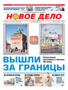 Новое дело. Областной выпуск