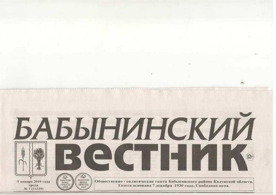Бабынинский вестник